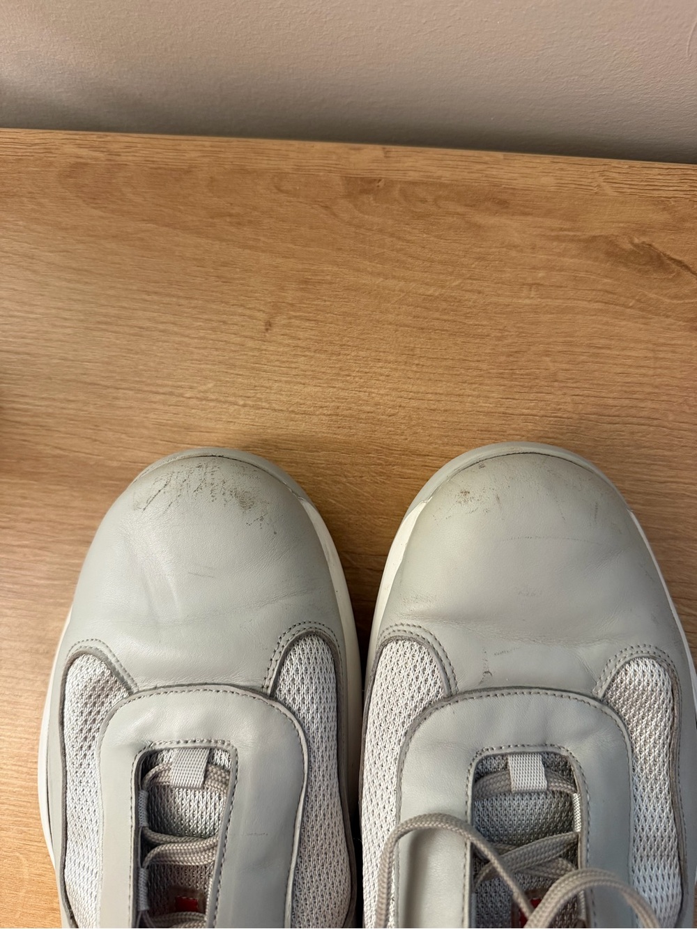Prada Cup Men's Gray Casual Lace-Up Sneakers - Picture 16 of 16